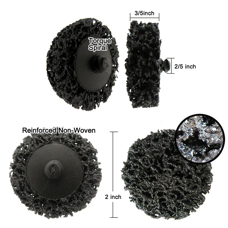 12 штук 50 мм 2 дюймовые черные диски для очистки и прокладки с быстросменным