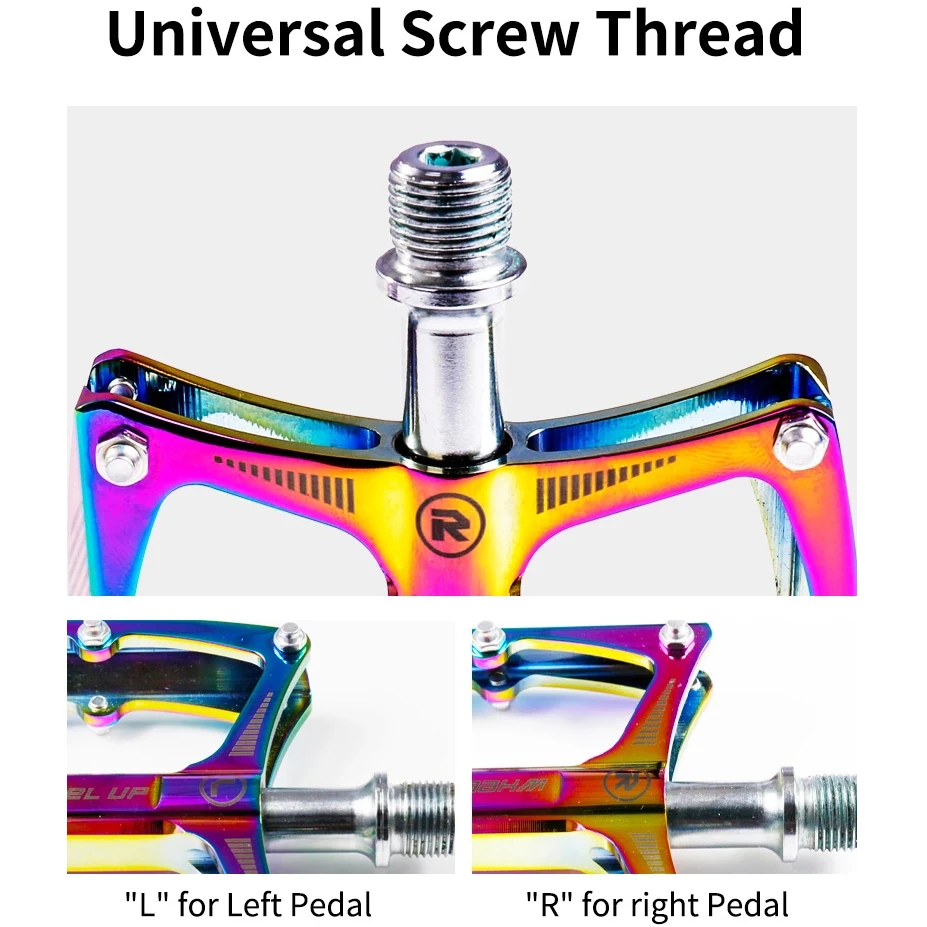 

WHEEL UP bicycle pedal aluminum alloy bearing mountain pedal non-slip colorful pedal sub-accessories