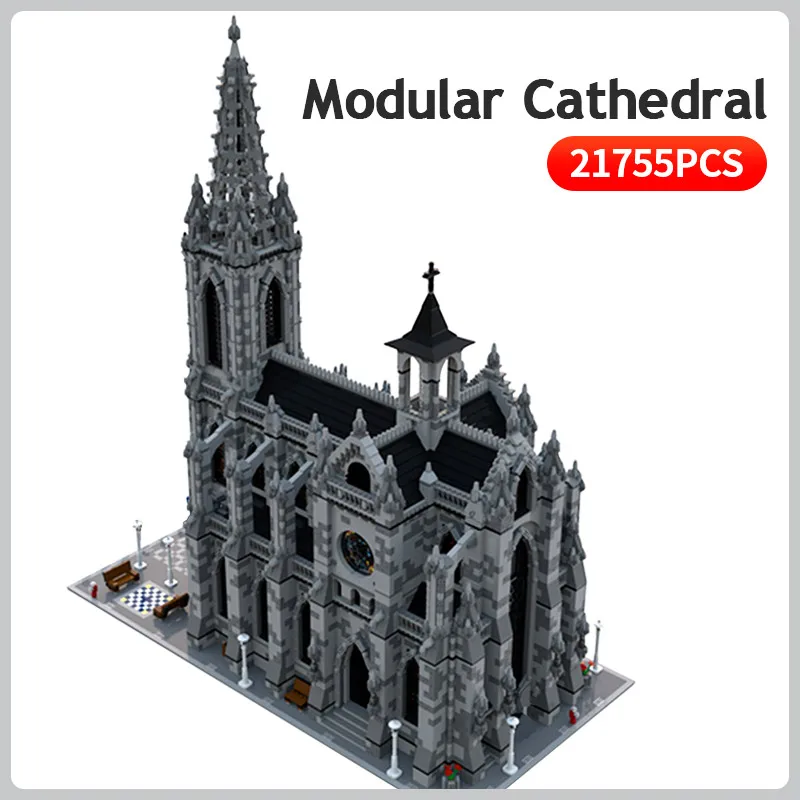 

Сборка, архитектура, средневековый Ретро собор, модель, Детский конструктор «сделай сам», вид на улицу, город, игрушки, образовательный Рожд...