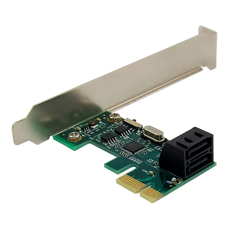 

Плата расширения SATA PCIE на 2 порта, адаптер SATA3.0 для настольного ПК, карта преобразования жесткого диска 6 ГБ с кабелем SATA