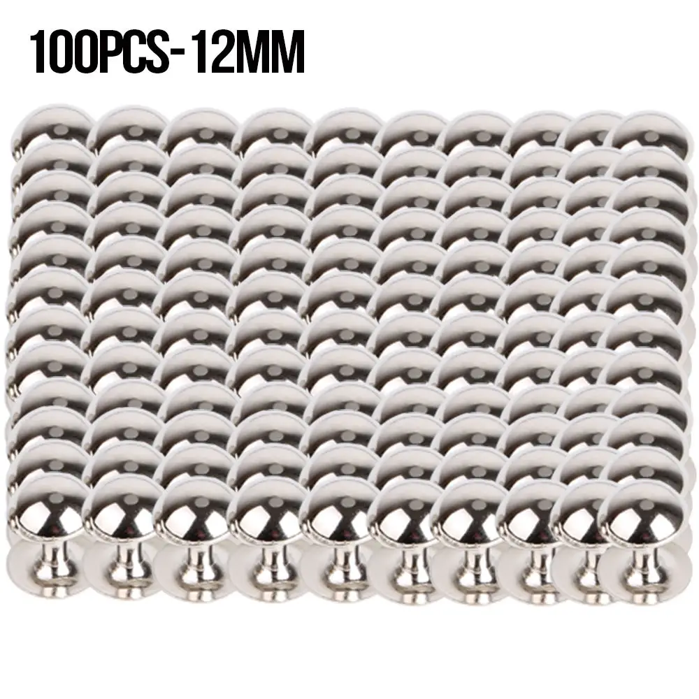 Новый Zinc_alloy 100 шт 7 мм/10 мм/12 мм Серебряный DIY заклепки аксессуары для одежды хит