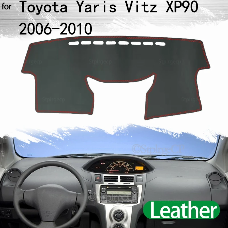 

Leather Dashmat Accessories Car-Styling Dashboard Covers Pad Sunshade Dash Mat For Toyota Yaris Vitz XP90 2006~2011 90