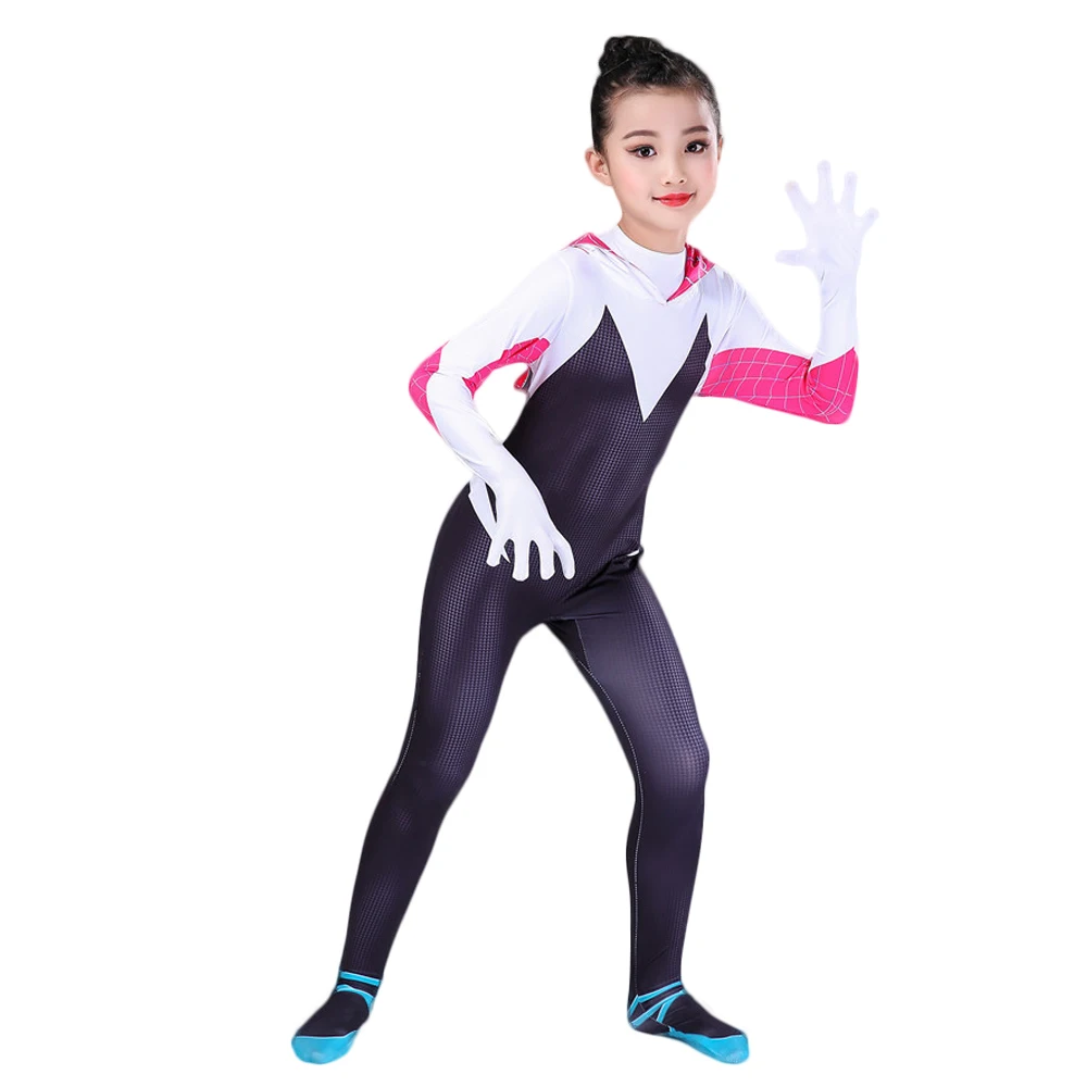 Детский костюм супергероя Гвен для девочек женский косплей супергвен Стэйси