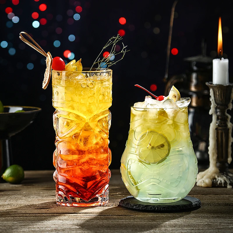 Стеклянная Кружка Tiki современный бар кулер прозрачные тумблеры | Дом и сад