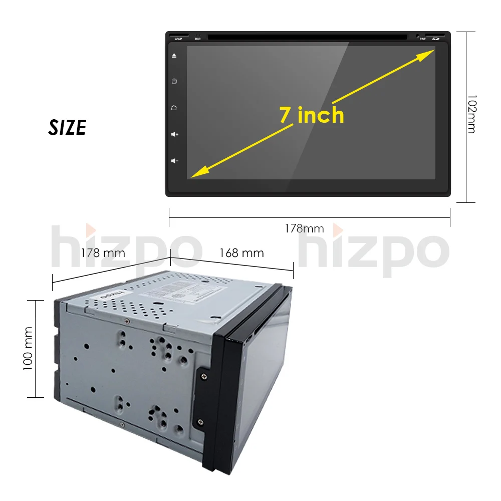 2 ГБ+ 16 ГБ Android 9,0 авто радио 4/QuadCore 7 дюймов 2DIN универсальный автомобильный dvd-плеер gps стерео аудио головное устройство поддержка DAB DVR OBD BT