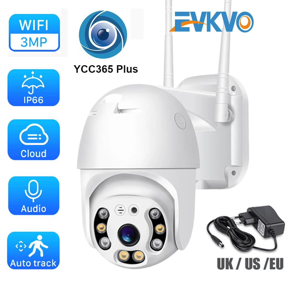 Wifi PTZ IP Камера открытый FHD 3MP 4X зум двухстороннее аудио Wi Fi автоматическое слежение
