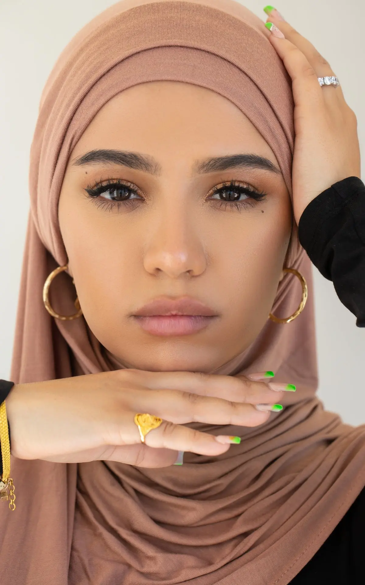 Новый Стильный Эластичный штатив с отверстиями для ушей Женский мусульманский