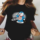 Синий бандит Жизнь футболка для женщин Harajuku футболка с короткими рукавами для детей Одежда по мотивам мультфильма Дораэмон, футболка с принтом, летняя футболка для девочек и графические футболки женские