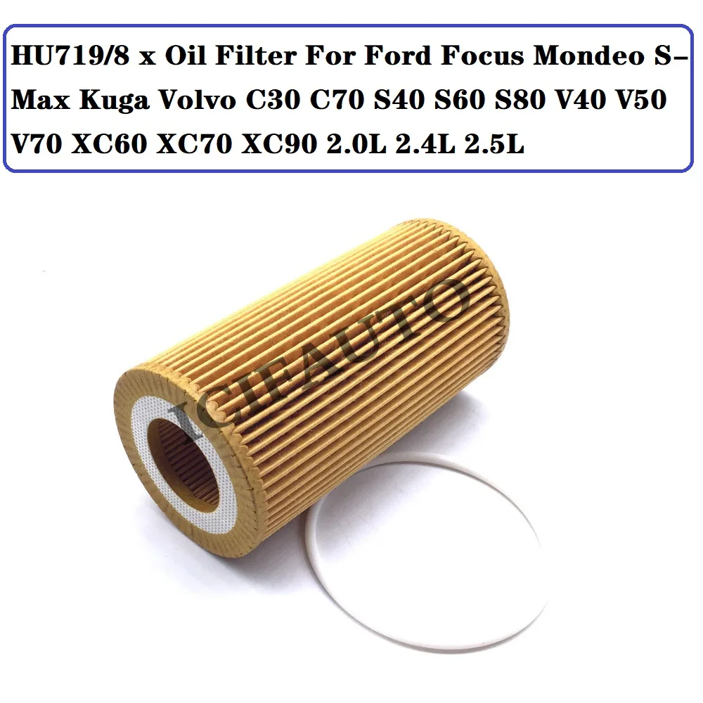 

Масляный фильтр HU719/8 x для Ford Focus Mondeo S-Max Kuga Volvo C30 C70 S40 S60 S80 V40 V50 V70 XC60 XC70 XC90 2.0L 2.4L 2.5L