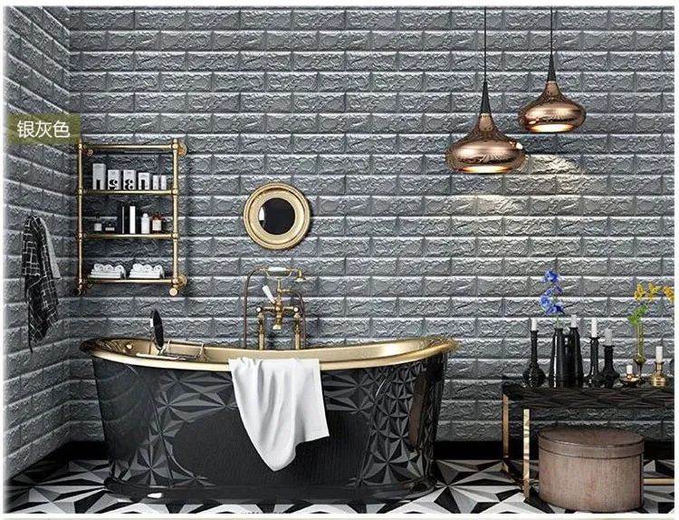 

3D Brick Wall Stickers DIY Self Adhensive Decor Foam Waterproof Wall Covering Wallpaper Background Kids Living Room