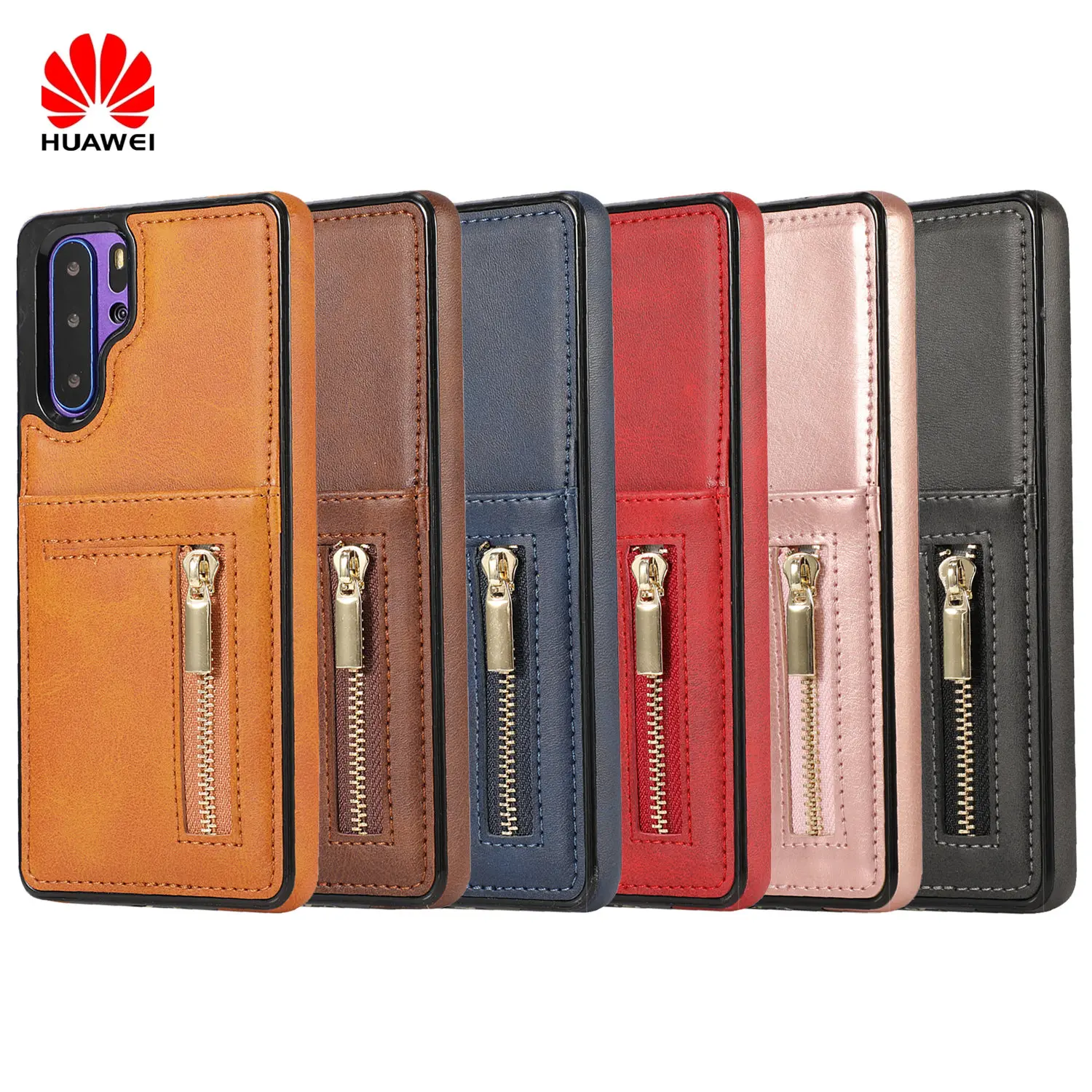 Кошелек на молнии Новый чехол из ТПУ мягкий huawei Mate20 Pro Lite P30 чехол.|Чехлы-портмоне| |