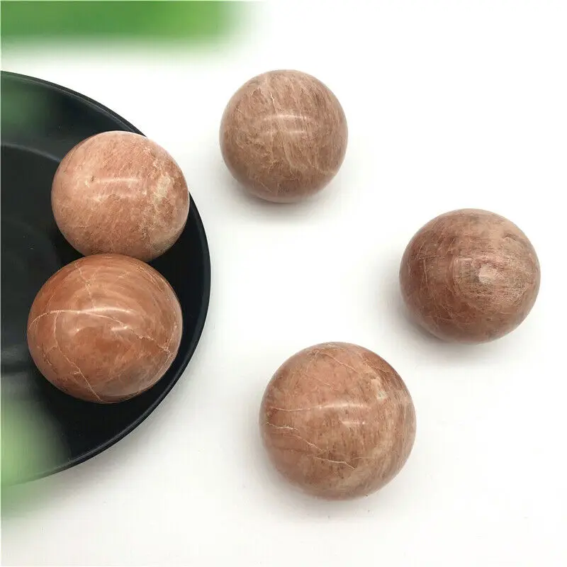 Персиковый лунный камень кварцевый хрустальный шар природные и минеральные