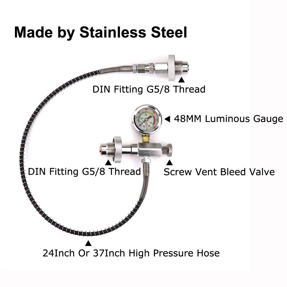 Новый пневматический пистолет для пейнтбола страйкбола PCP DIN цилиндр дайвинга