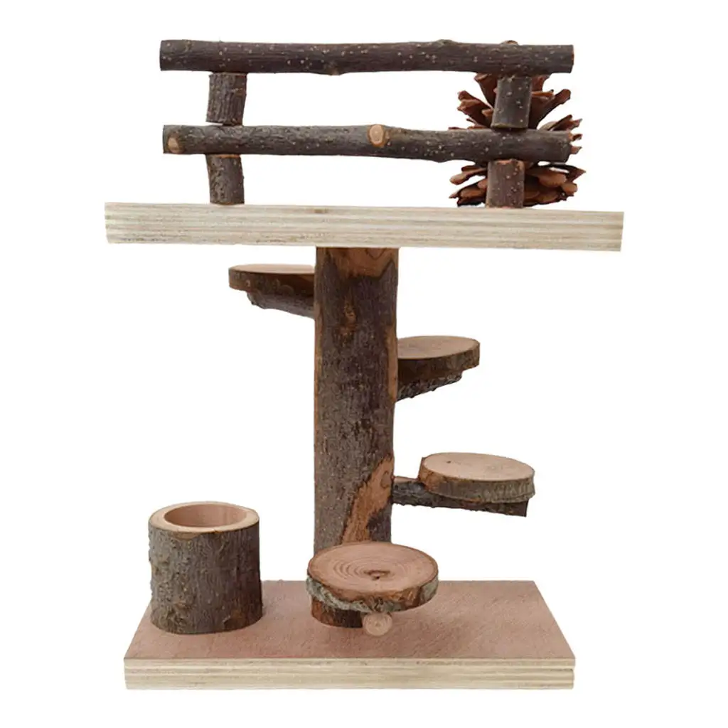 Набор деревянных игрушек для хомяка вращающаяся лестничная платформа маленькой