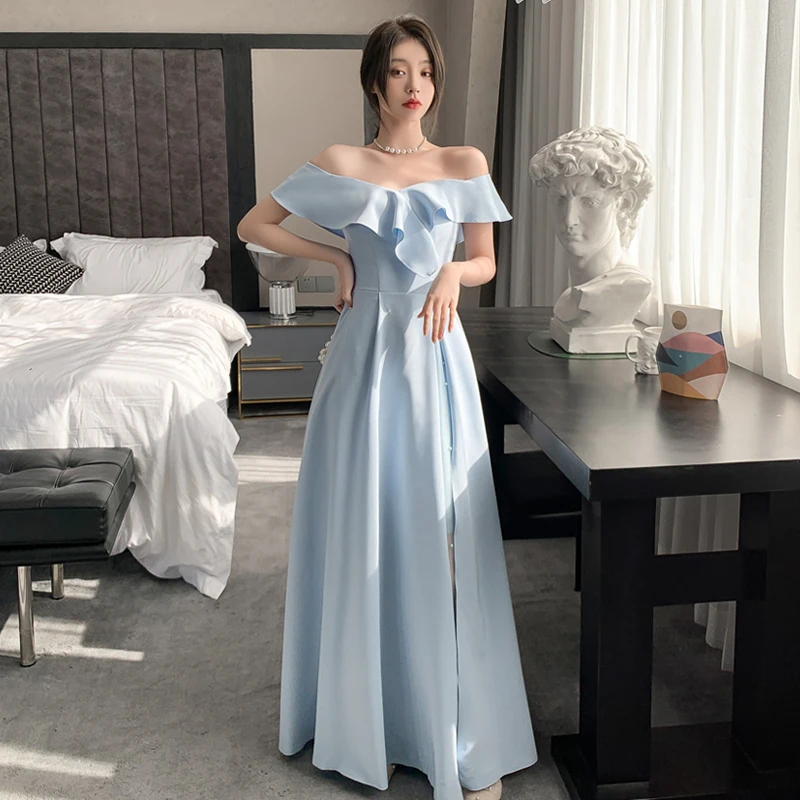 

Сетчатое атласное платье с жемчужинами, на шнуровке, платье подружки невесты, с V-образным вырезом, длинное платье на бретелях-спагетти для п...