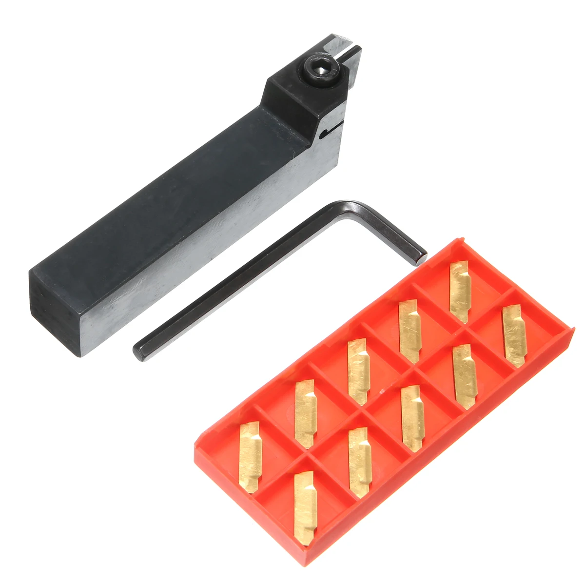 

10 Pieces MGMN300-M Inserts + 1pc Wrench + 1pc MGEHR2020-3 Right Hand Lathe Tool holder Boring Bar For Lathe Cutting