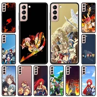 anime manga fairy tail phone case cover for samsung galaxy s21 s20 ultra s10 lite s9 s8 plus s20 fe s10e soft tpu funda coque