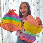 Игрушка антистресс в виде животных, огромная игрушка-антистресс, огромный попет, игрушка с эффектом пуш-ап, популярный игрушечный инструмент, большой симпатичный диммер для подарка ребенку