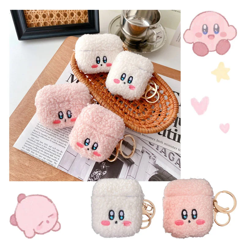 Милый плюшевый чехол для наушников Kirby Kawaii с аниме мультяшными звездами Bluetooth