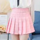 Женская плиссированная юбка в стиле Харадзюку, клетчатые мини-юбки в стиле преппи, милая японская школьная форма, Женская юбка, юбки для студентов