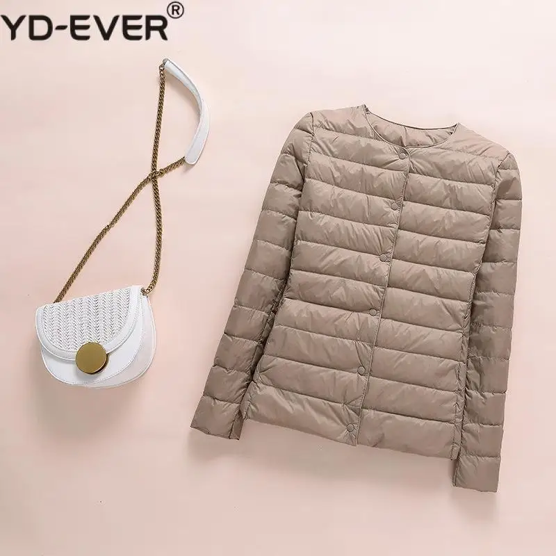 Новинка 2020 зимнее женское пуховое пальто сверхлегкая куртка на утином пуху без