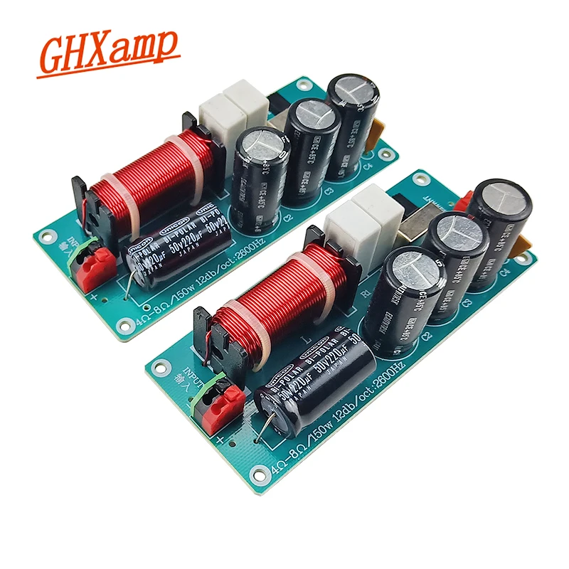 

GHXAMP 150W Midrange Speaker Crossover Mid 1 way Mediant Car Audio Crossover 4-8ohm For 3-6 inch Speaker Unit 2pcs
