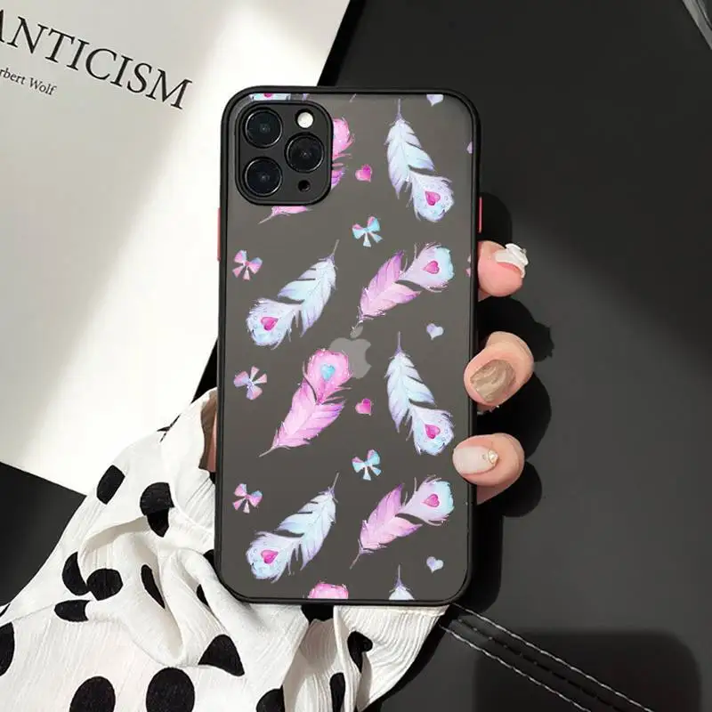 

Wave peach Fundas strawberry art Phone Cases matte transparent For iphone 7 8 11 12 plus mini x xs xr pro max cover