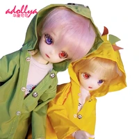 adollya 16 bjd doll clothes raincoat coat green yellow rainy day doll accessories fashion toys for girls diy dress up clothing