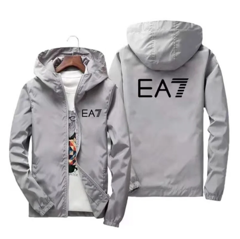 

2021 Hot-selling Brand EA7 Men's Spring And Autumn bomber Jacket Men And Women Casual Thin Zipper Hooded Jacket S-7XL