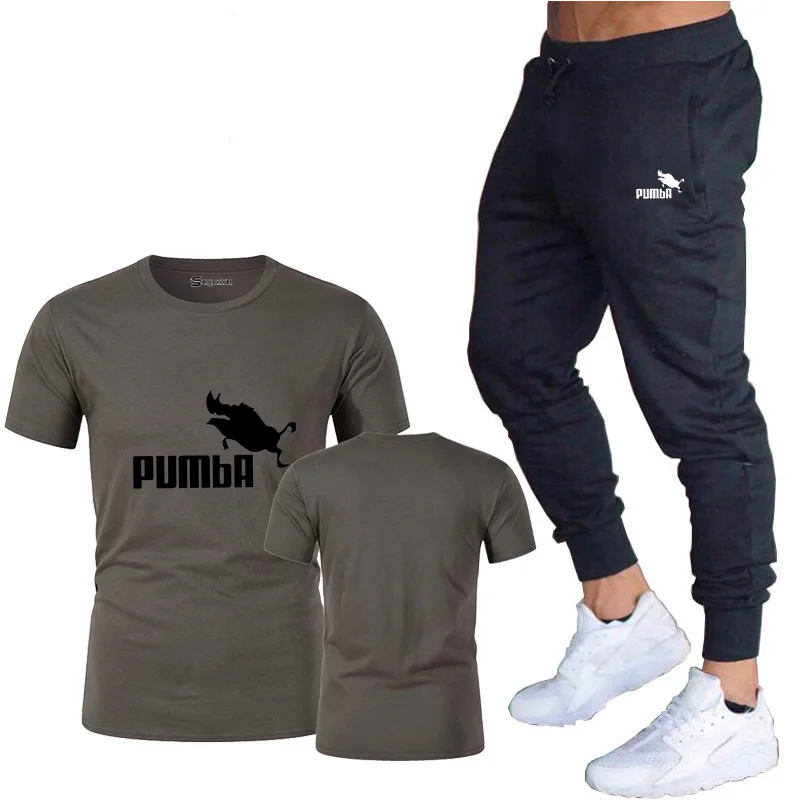 

New suit men's flying pig T-shirt trousers summer short suit sportswear men's sportswear running sportswear