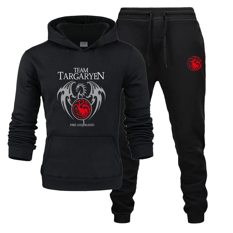 Новинка 2019 осенне зимний мужской спортивный костюм HoodieTrack брюки комплект с