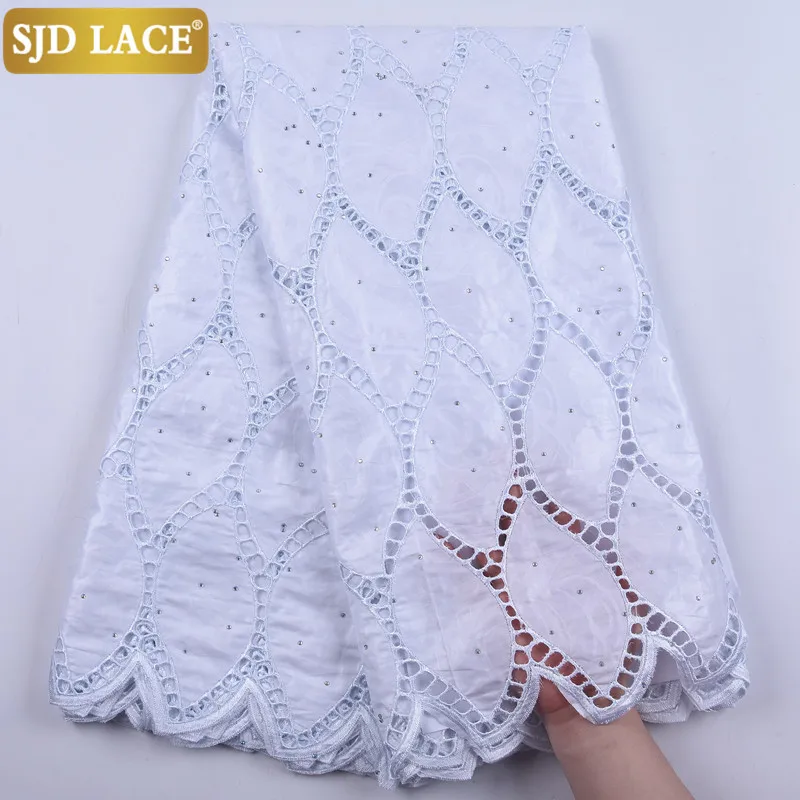 

SJD LACE Royal Blue African Lace Fabric High Quality Bazin Riche Lace With Stones Punch Cord Laces For Wedding Material SewA1892