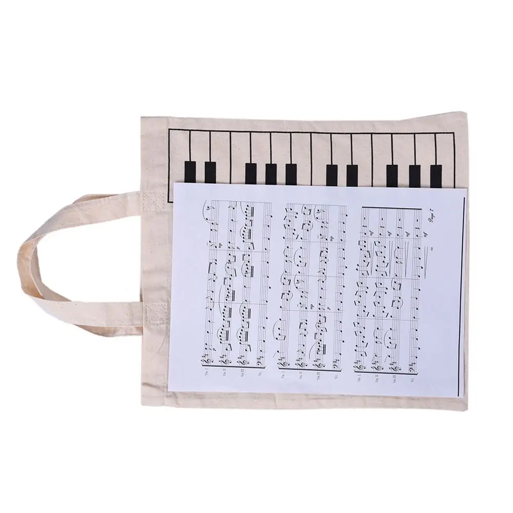 1 шт. многоразовая стильная женская Холщовая Сумка через плечо с пианино ключами