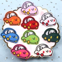 100pcslot anime embroidery patch cartoon car vehicles kids clothing decoration craft diy iron heat transfer applique