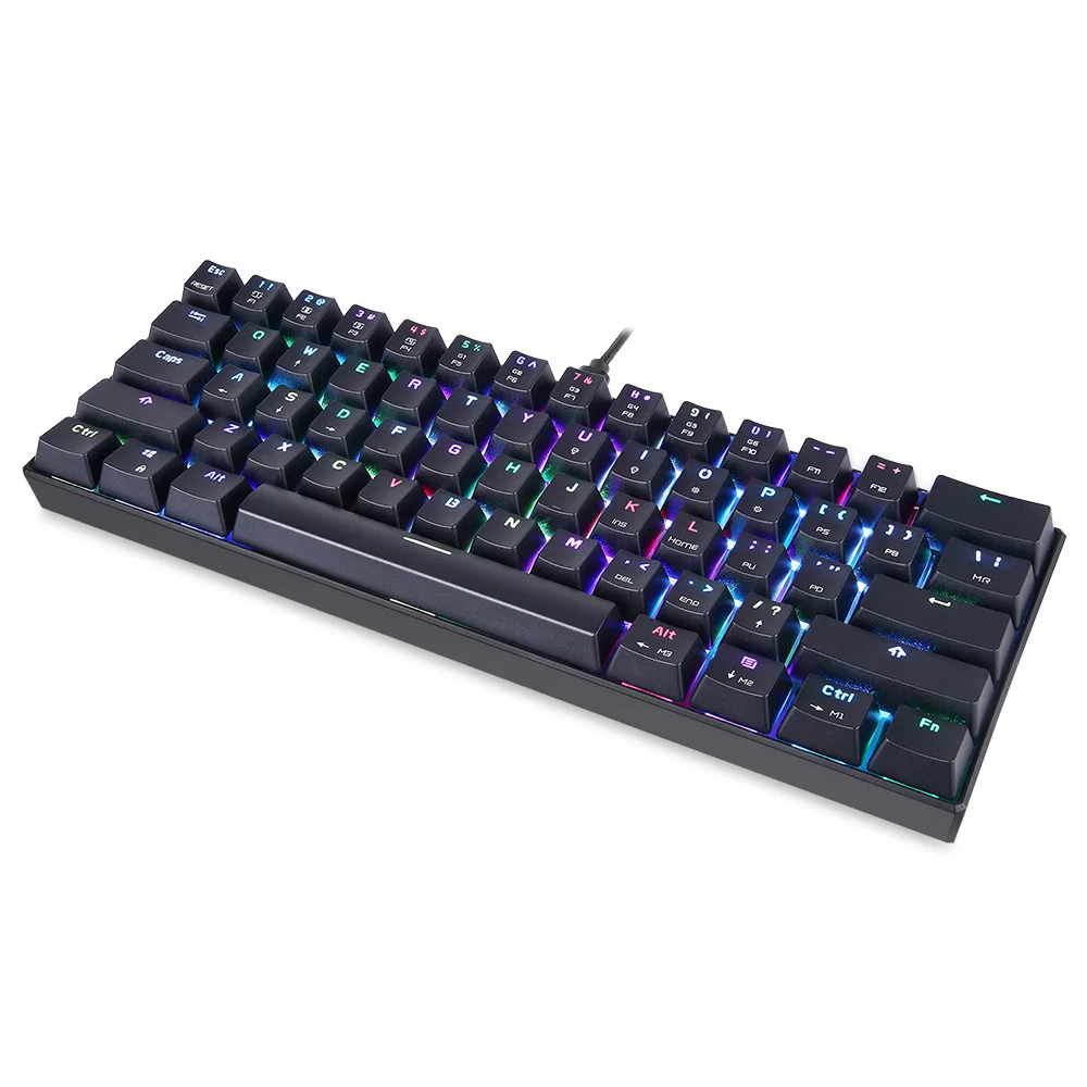 Motospeed CK61 игровая механическая клавиатура 61 клавишная USB Проводная RGB светодиодный