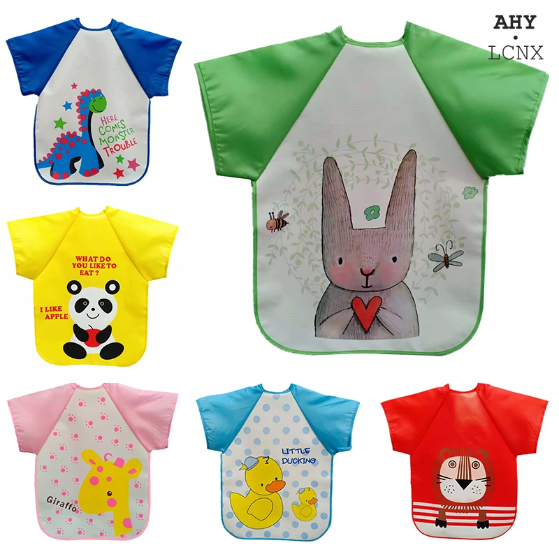 Новый нагрудник для малышей с коротким рукавом из ЭВА водонепроницаемый