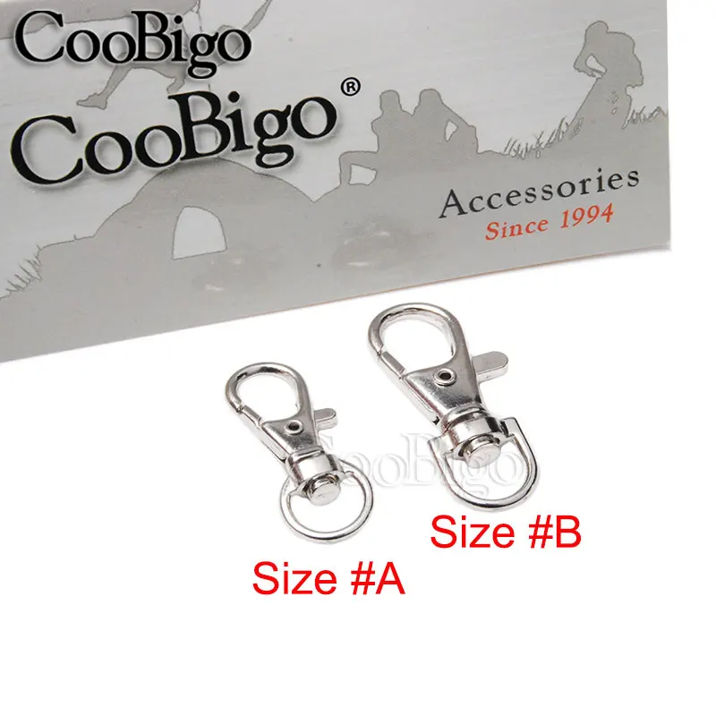 Поворотная серебряная застежка карабин зажимы крючки металлический шнурок из