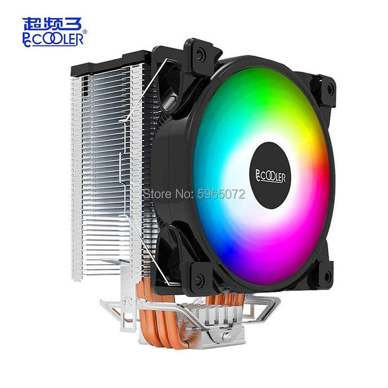 

Pccooler 120mm pc cpu RGB air cooling fan computer processor cooler components PWM radiator for Intel LGA 1155 2011 AMD am4/AM3