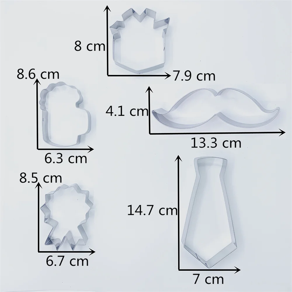 KENIAO Галстук борода пивная кружка формочки для печенья 3 предметов Печенье /