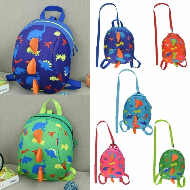 

Cartoon Baby Toddler Kid Safety Carrier Bag Dinosaur Backpack with Reins Kawaii
