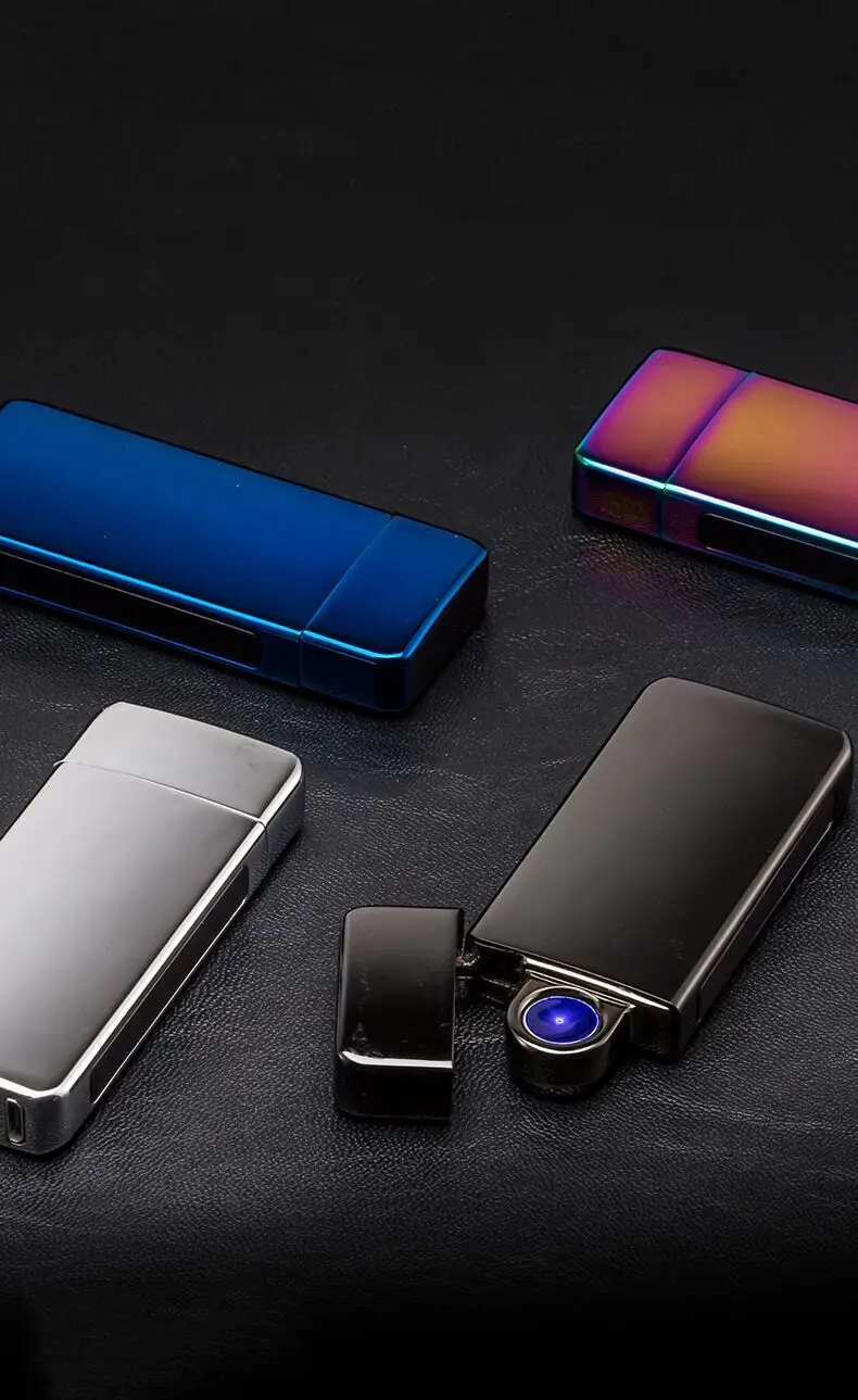 Новая Вращающаяся дуговая зажигалка, ветрозащитная электронная usb-зажигалка для перезарядки, электрическая зажигалка для курения