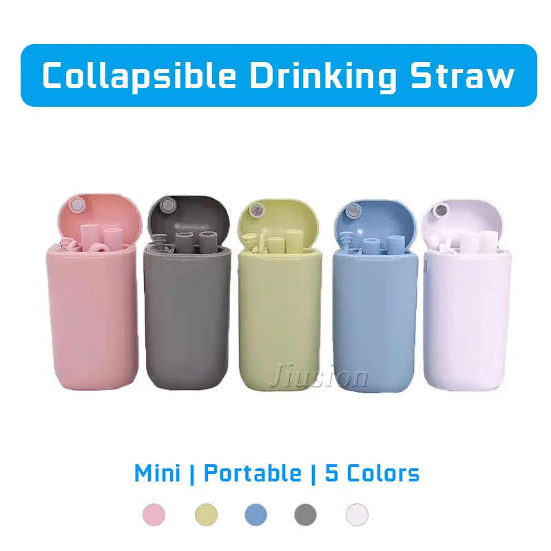 Складная Силиконовая стеклянная складная бутылка для питья из пищевого силикона