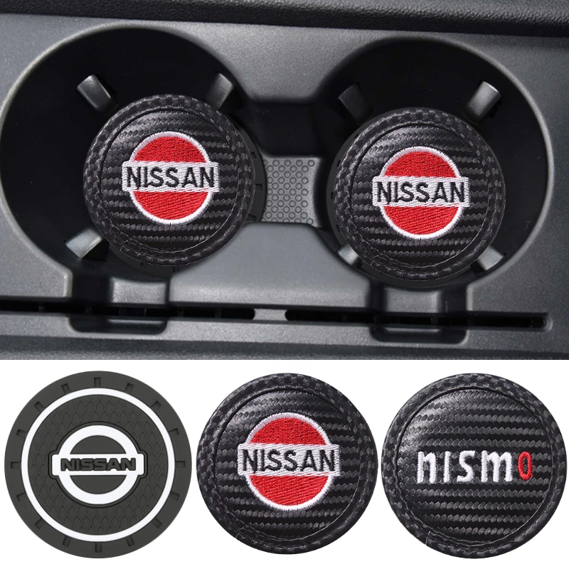 

Car Coaster Cup Holder Non-slip Mat for Nissan Nismo Qashqai Juke Patrol Micra X Trail T32 Tiida Leaf Note Teana March Terrano