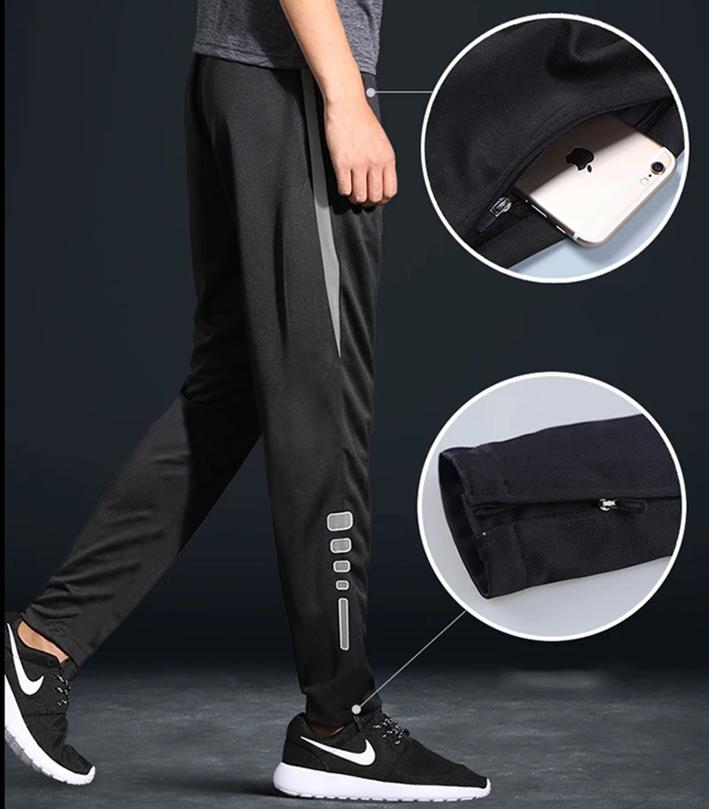 Мужские спортивные штаны для бега эластичные леггинсы свободные брюки