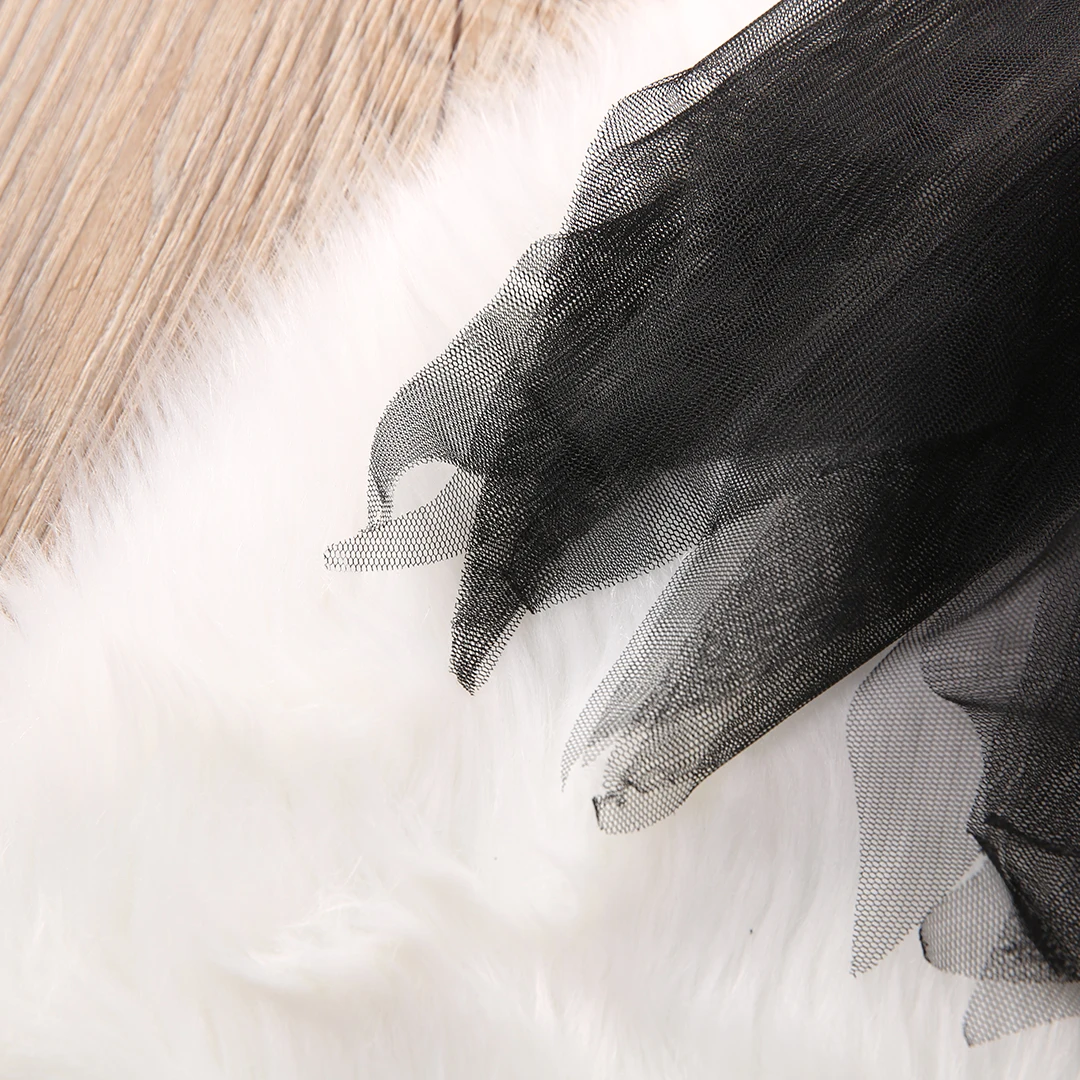 2020 Детский костюм для девушки хеллоуина красивое леопардовое Сетчатое чёрное