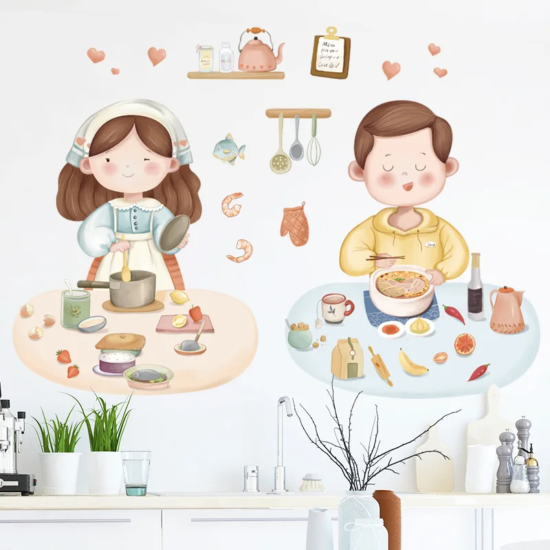 

Loving Couple Love Romance Art Bedroom Wall Stickers for Master Bedroom Home Decoration kitchen Decals