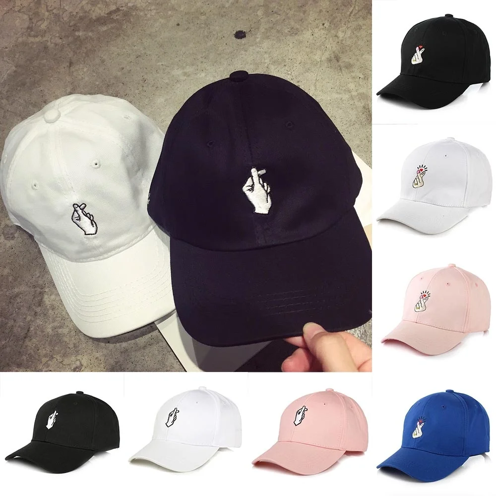 2 стиля пальцев любовь жесты спортивная шапка Регулируемая Snapback бейсболка KPOP Strapback Trucker шапки унисекс Флиппер сердце