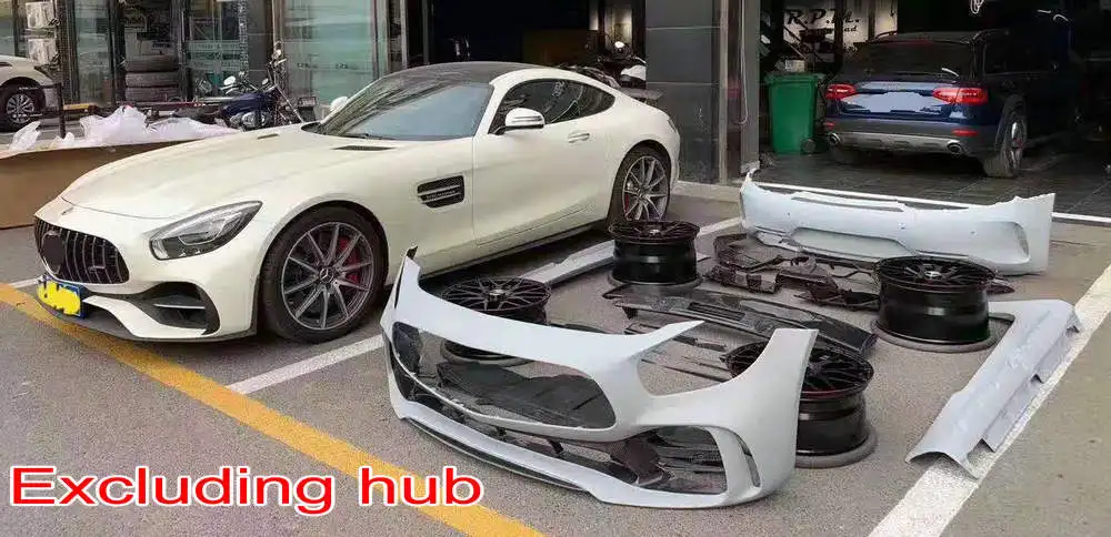 GTR bodykit auto PP body kits для Benz AMG GT GTS GTC to (передний бампер + задний боковые юбки спойлер) |