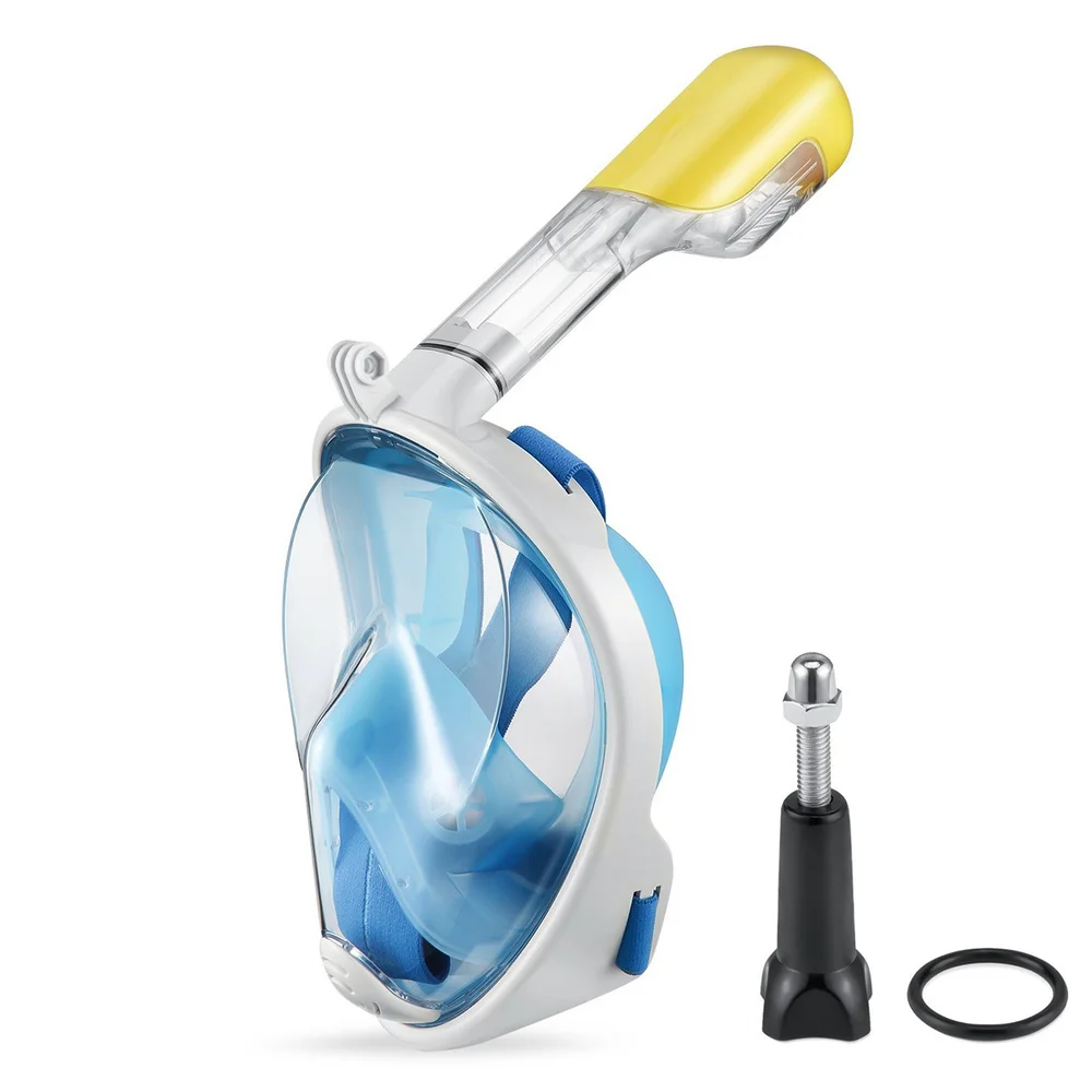 

180 Full View Panoramic Breakage-proof Snorkel Mask Full Face Snorkeling Design Anti-fog and Anti-leak Technology Diving Swimmi