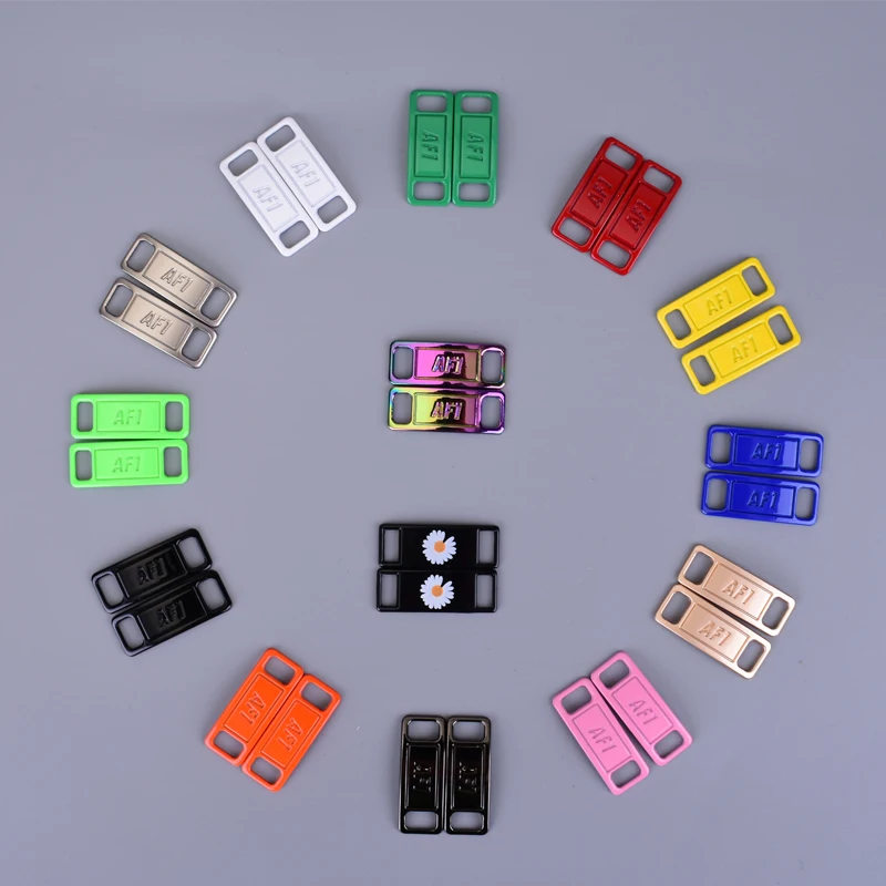 2pcs/pair AF1 Shoelaces buckle Shoelace Buckle Metal Shoelaces Accessories Metal Lace Lock DIY Sneaker Kits Metal Lace Buckle